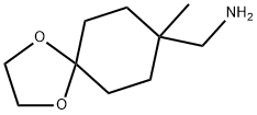 {8-methyl-1,4-dioxaspiro[4.5]decan-8-yl}methanamine Structure