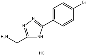 [3-(4-bromophenyl)-1H-1,2,4-triazol-5-yl]methanamine hydrochloride Structure