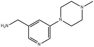 (5-(4-methylpiperazin-1-yl)pyridin-3-yl)methanamine Structure