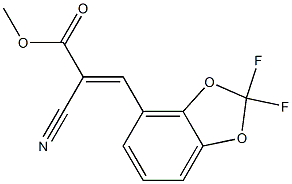 2-cyano-3-(2,2-difluoro-benzo[1,3]dioxol-4-yl)-acrylic acid methyl ester Structure