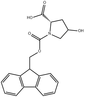 (2S)-1-(((9H-fluoren-9-yl)methoxy)carbonyl)-4-hydroxypyrrolidine-2-carboxylic acid Structure
