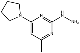 2-hydrazinyl-4-methyl-6-(pyrrolidin-1-yl)pyrimidine Structure