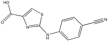 2-(4-Cyano-phenylamino)-thiazole-4-carboxylic acid Structure