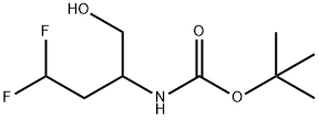 tert-butyl N-(4,4-difluoro-1-hydroxybutan-2-yl)carbamate Structure