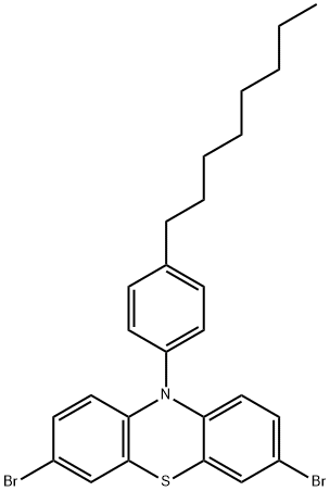 3,7-Dibromo-10-(4-octylphenyl)-10H-phenothiazine Structure