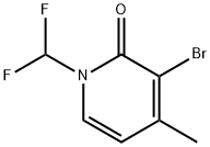 3-bromo-1-(difluoromethyl)-4-methylpyridin-2(1H)-one Structure