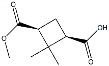 (1R,3S)-3-(methoxycarbonyl)-2,2-dimethylcyclobutane-1-carboxylic acid Structure