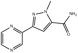 1-methyl-3-(pyrazin-2-yl)-1H-pyrazole-5-carboxamide Structure