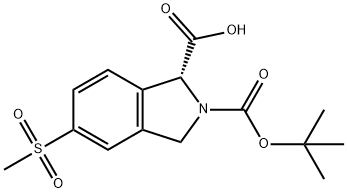 (R)-2-(TERT-BUTOXYCARBONYL)-5-(METHYLSULFONYL)ISOINDOLINE-1-CARBOXYLIC ACID Structure