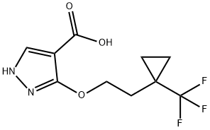3-[2-[1-(trifluoromethyl)cyclopropyl]ethoxy]-1HPyrazole-4-carboxylic acid Structure