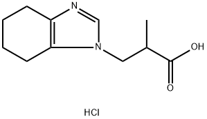 2-methyl-3-(4,5,6,7-tetrahydro-1H-1,3-benzodiazol-1-yl)propanoic acid hydrochloride Structure