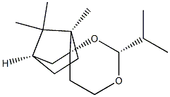 Spiro[bicyclo[2.2.1]heptane-2,4'-[1,3]dioxane],1,7,7-trimethyl-2'-(1-methylethyl)-,(1R,2S,2'R,4R)- Structure