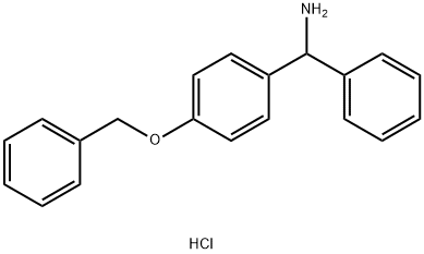 (4-(benzyloxy)phenyl)(phenyl)methanamine hydrochloride Structure