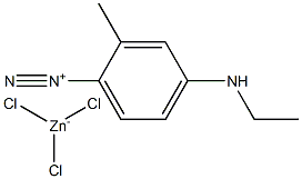 Benzenediazonium,4-(ethylamino)-2-methyl-,trichlorozincate(1-) Structure