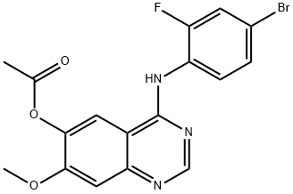 4-((4-bromo-2-fluorophenyl)amino)-7-methoxyquinazolin-6-yl acetate Structure