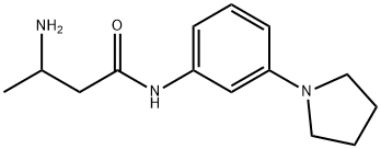 3-amino-N-[3-(pyrrolidin-1-yl)phenyl]butanamide Structure
