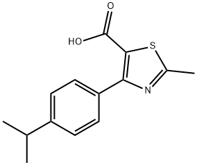 2-METHYL-4-[4-(1-METHYLETHYL)PHENYL]-5-THIAZOLECARBOXYLIC ACID Structure