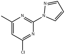 4-CHLORO-6-METHYL-2-(1H-PYRAZOL-1-YL)PYRIMIDINE Structure