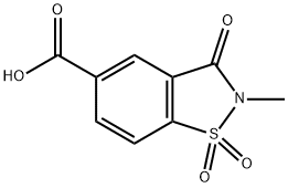 2,3-dihydro-2-methyl-3-oxo-1,2-Benzisothiazole-5-carboxylic acid 1,1-dioxide Structure