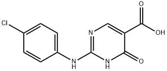 2-((4-chlorophenyl)amino)-4-oxo-1,4-dihydropyrimidine-5-carboxylic acid Structure
