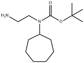 tert-butyl N-(2-aminoethyl)-N-cycloheptylcarbamate Structure