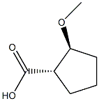 (1S,2S)-2-methoxycyclopentane-1-carboxylic acid Structure
