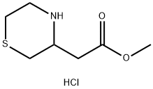 methyl 2-(thiomorpholin-3-yl)acetate hydrochloride Structure