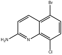 5-bromo-8-chloroquinolin-2-amine Structure