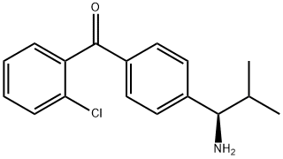 4-((1R)-1-Amino-2-methylpropyl)phenyl 2-chlorophenyl ketone Structure
