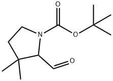 tert-butyl 2-formyl-3,3-dimethylpyrrolidine-1-carboxylate Structure