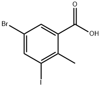 5-bromo-3-iodo-2-methylbenzoic acid Structure