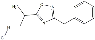 1-(3-benzyl-1,2,4-oxadiazol-5-yl)ethan-1-amine hydrochloride Structure