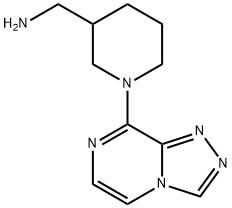(1-{[1,2,4]triazolo[4,3-a]pyrazin-8-yl}piperidin-3-yl)methanamine Structure
