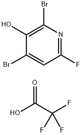 2,4-dibromo-6-fluoropyridin-3-ol, trifluoroacetic acid Structure