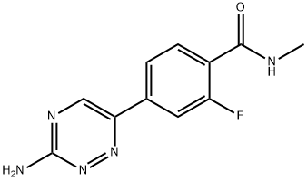 Benzamide, 4-(3-amino-1,2,4-triazin-6-yl)-2-fluoro-N-methyl- Structure
