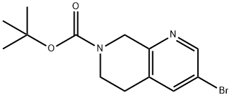 Tert-Butyl 3-bromo-5,6-dihydro-1,7-naphthyridine-7(8H)-carboxylate Structure