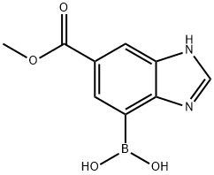 (6-(methoxycarbonyl)-1H-benzo[d]imidazol-4-yl)boronic acid Structure