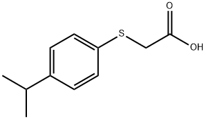 Acetic acid, 2-[[4-(1-methylethyl)phenyl]thio]- Structure