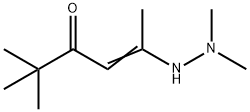 4-Hexen-3-one, 5-(2,2-dimethylhydrazinyl)-2,2-dimethyl- Structure