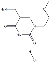 5-(aminomethyl)-1-(2-methoxyethyl)pyrimidine-2,4(1H,3H)-dione hydrochloride Structure