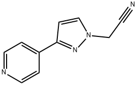2-(3-(pyridin-4-yl)-1H-pyrazol-1-yl)acetonitrile Structure