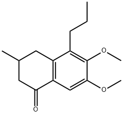 6,7-dimethoxy-3-methyl-5-propyl-3,4-dihydronaphthalen-1(2H)-one Structure