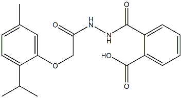 2-({2-[2-(2-isopropyl-5-methylphenoxy)acetyl]hydrazino}carbonyl)benzoic acid Structure