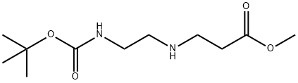 methyl 3-((2-((tert-butoxycarbonyl)amino)ethyl)amino)propanoate Structure