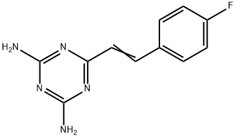1,3,5-Triazine-2,4-diamine, 6-[2-(4-fluorophenyl)ethenyl]- Structure