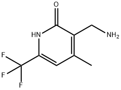 3-(Aminomethyl)-4-methyl-6-(trifluoromethyl)-2(1H)-pyridinone Structure