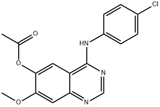 4-[(4-chlorophenyl)amino]-7-methoxyquinazolin-6-yl acetate Structure