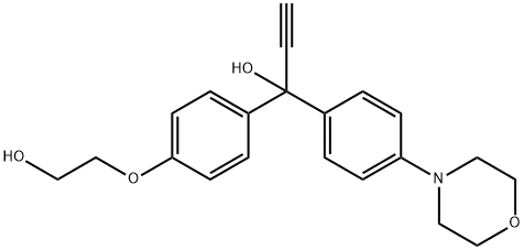 1-(4-(2-hydroxyethoxy)phenyl)-1-(4-morpholinophenyl)prop-2-yn-1-ol Structure