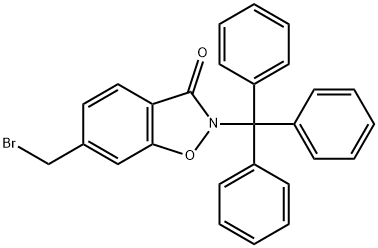 1,2-Benzisoxazol-3(2H)-one, 6-(broMoMethyl)-2-(triphenylMethyl)- Structure