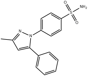 Benzenesulfonamide, 4-(3-methyl-5-phenyl-1H-pyrazol-1-yl)- Structure